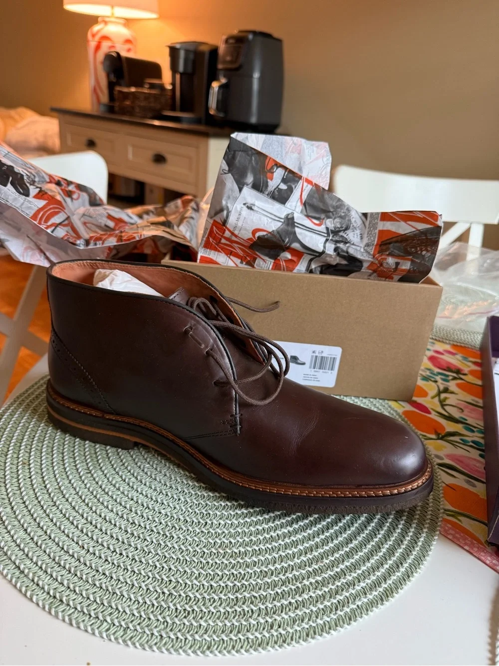 Men's Brown Leather Chukka Boot from Johnson and Murphy